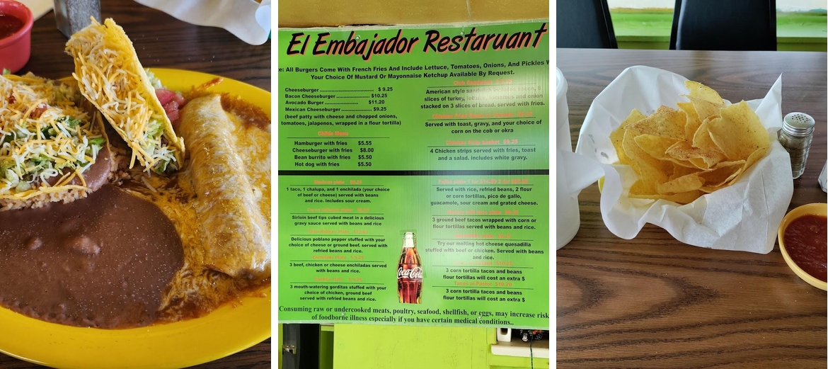 El Embajador Menu